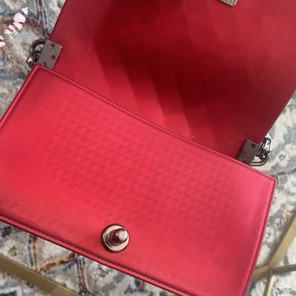 Red velvet medium handbag - Picture 4 of 6
